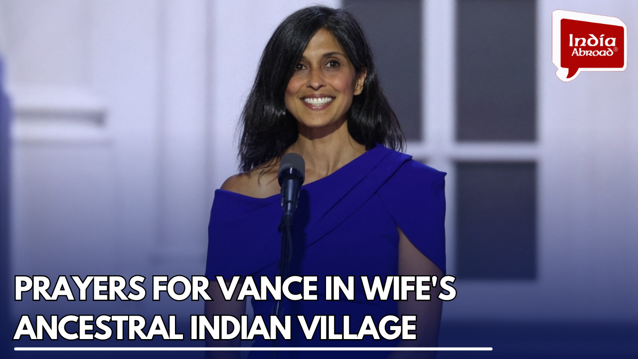 Prayers for Vance in wife's ancestral Indian village