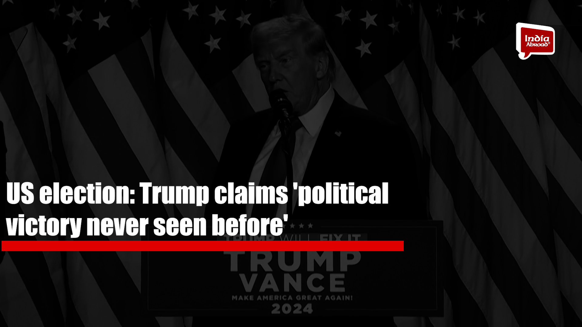 US election: Trump claims 'political victory never seen before'