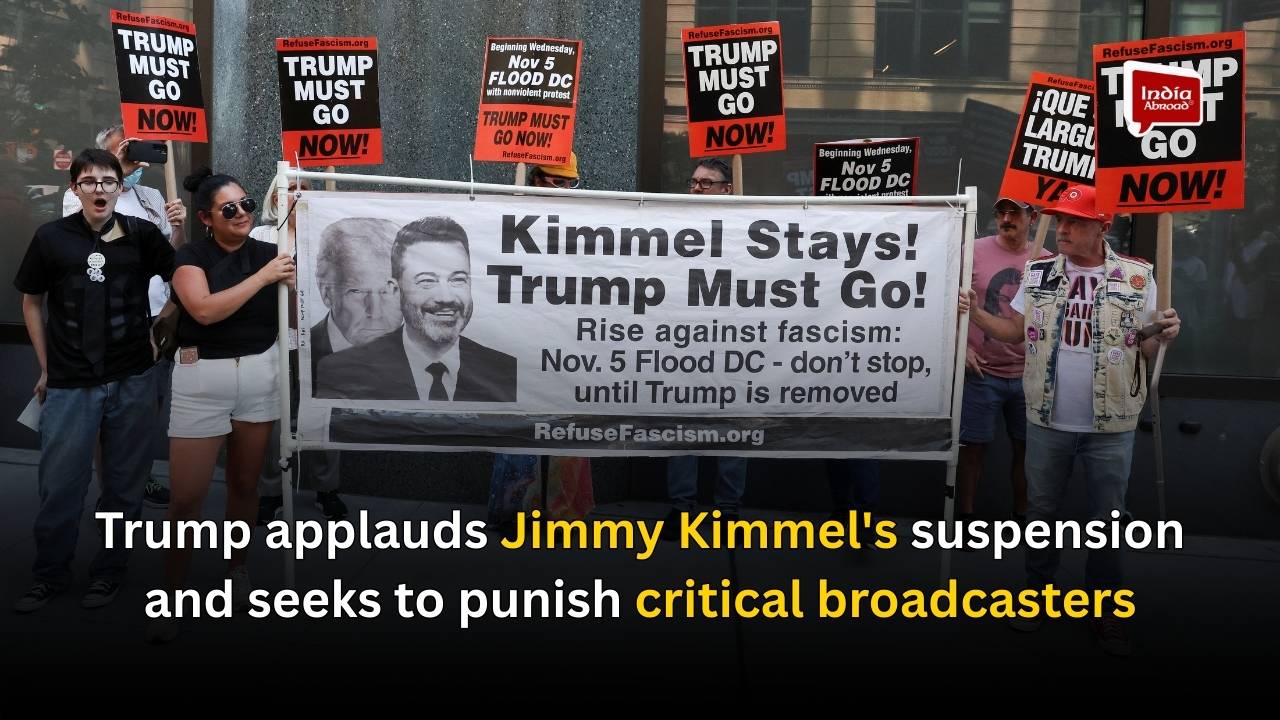 Trump applauds Jimmy Kimmel's suspension and seeks to punish critical broadcaste 
