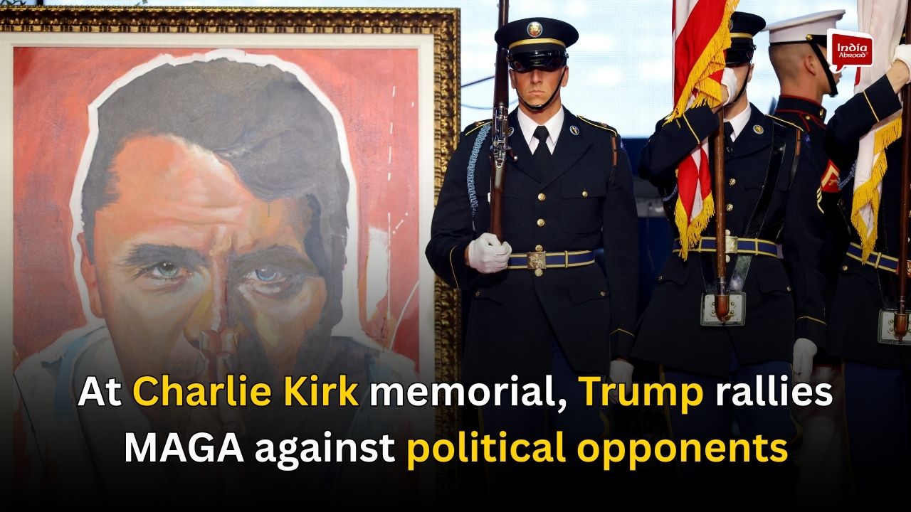 At Charlie Kirk memorial, Trump rallies MAGA against political opponents 