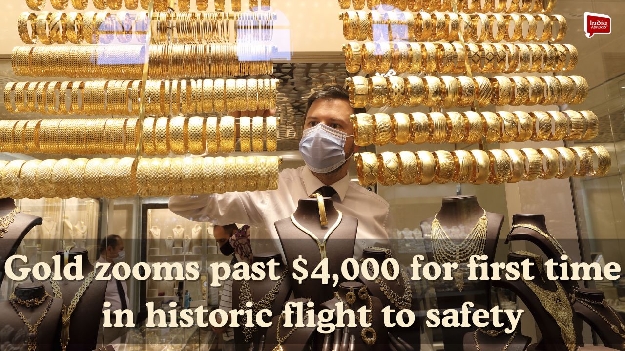 Gold zooms past $4,000 for first time in historic flight to safety