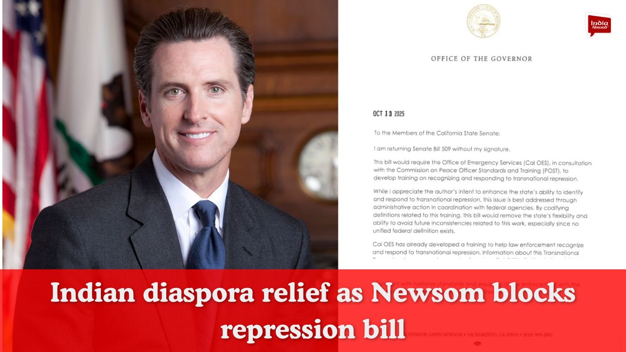 Indian diaspora relief as Newsom blocks repression bill