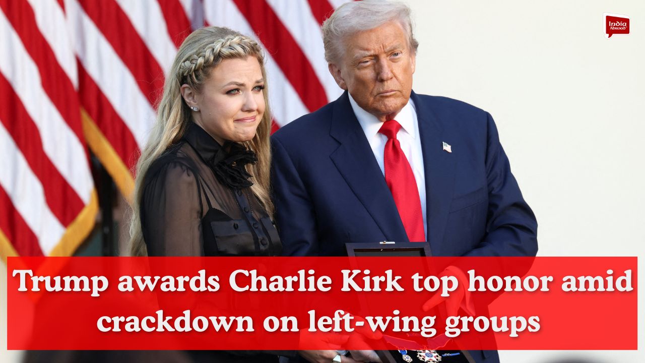 Trump awards Charlie Kirk top honor amid crackdown on left-wing groups