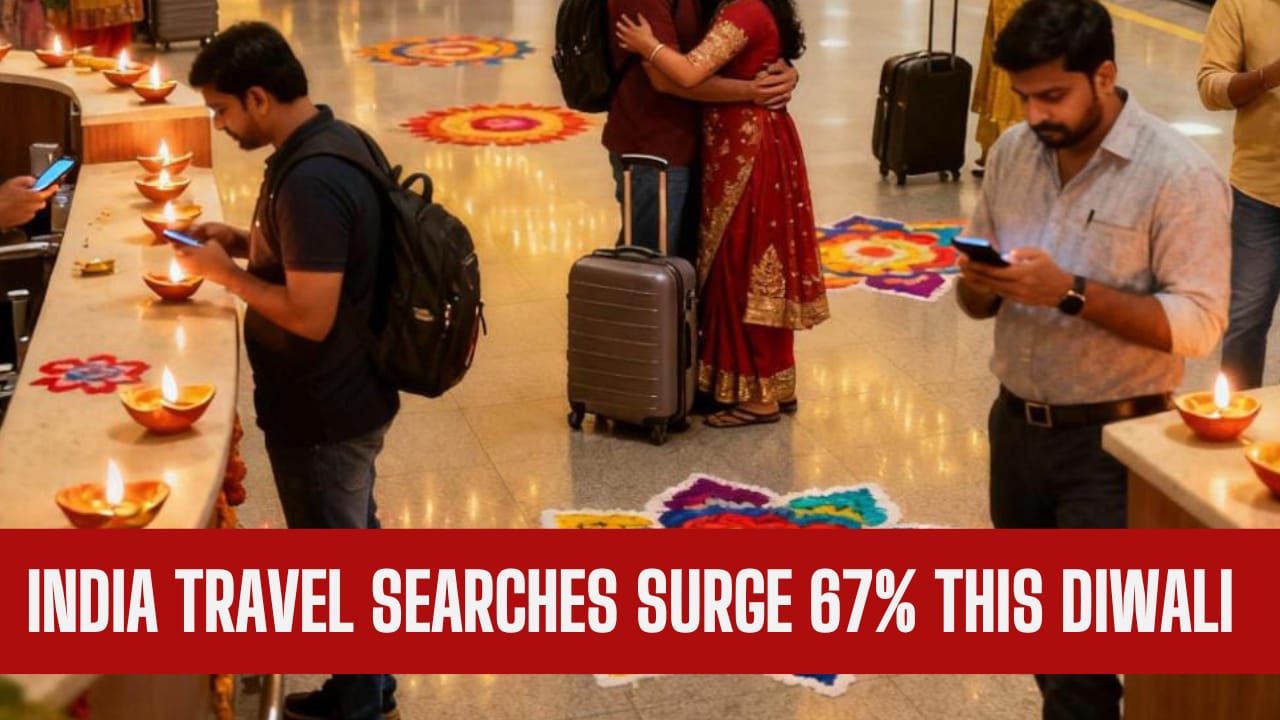 India Sees 67% Rise in International Travel Searches Ahead of Diwali