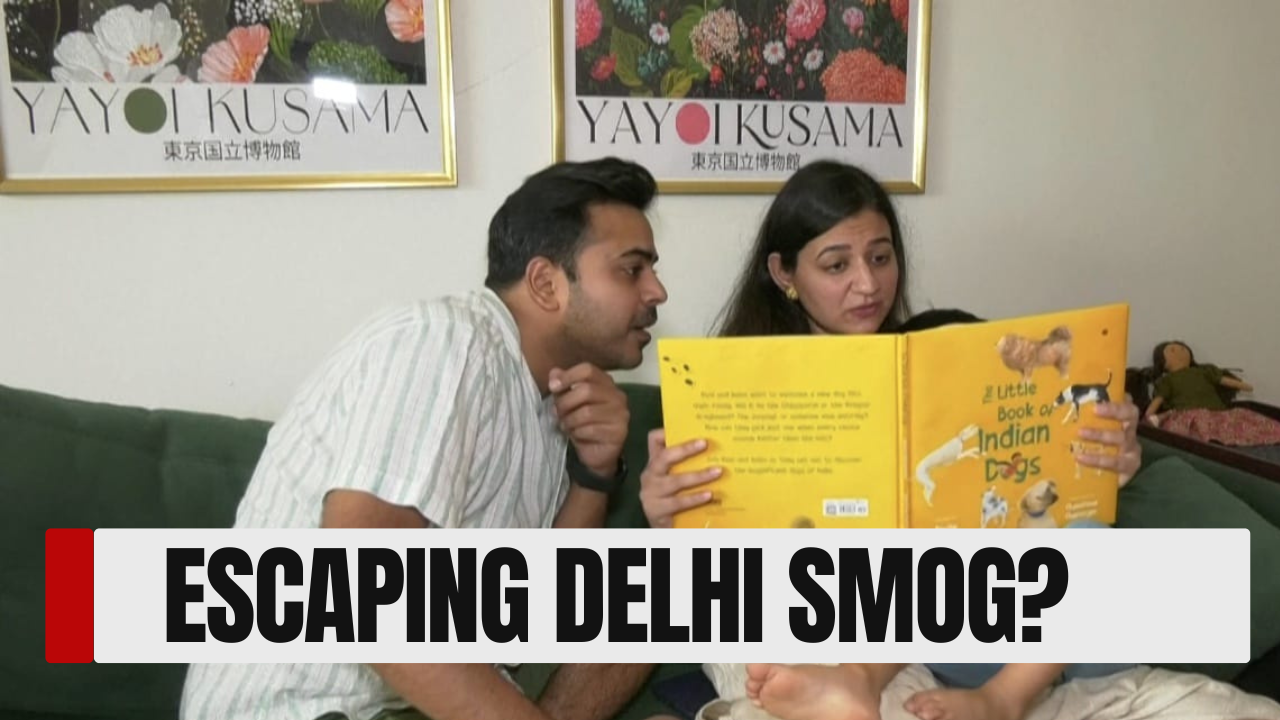 Families flee India's capital to escape toxic smog