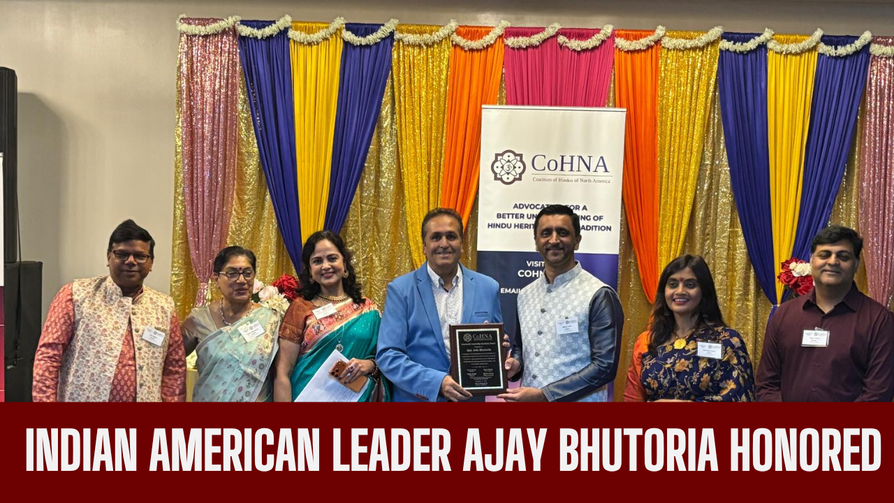 Indian American community leader Ajay Bhutoria honored by CoHNA