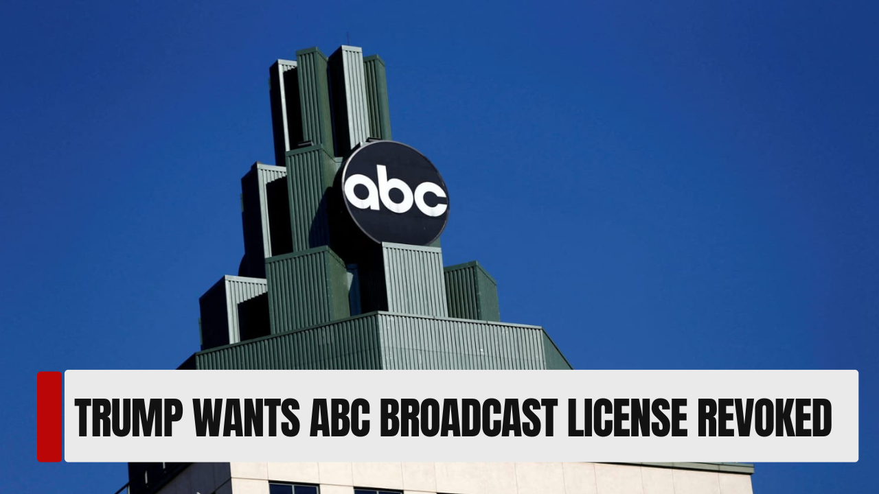 Trump calls for ABC broadcast licenses to be revoked after reporter's question