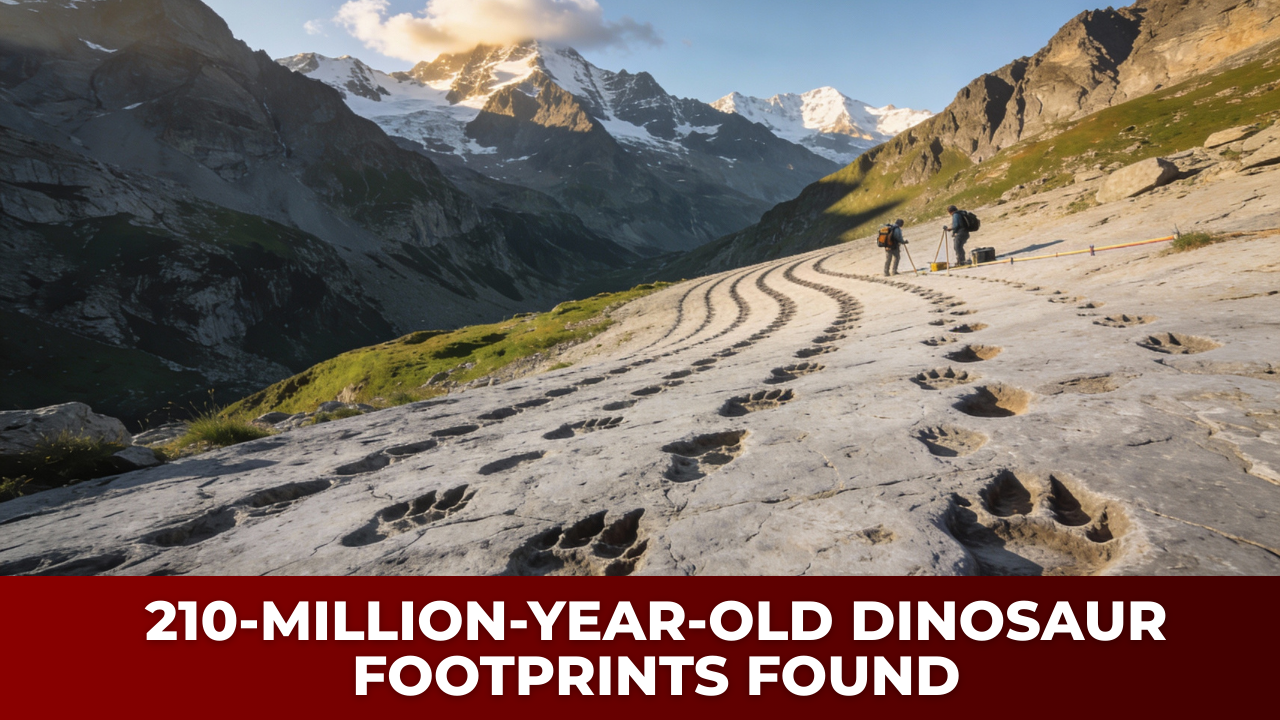 210-million-year-old dinosaur footprints discovered in the Italian Alps