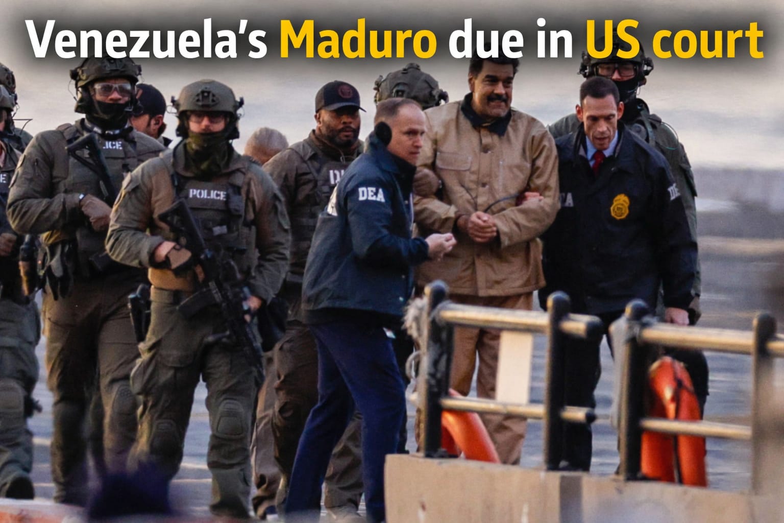 Venezuela's Maduro due in US court, substitute leader softens stance