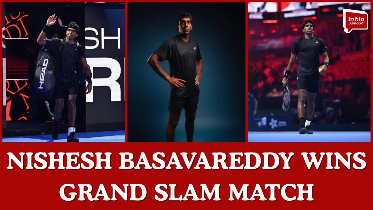 Nishesh Basavareddy wins Grand Slam match