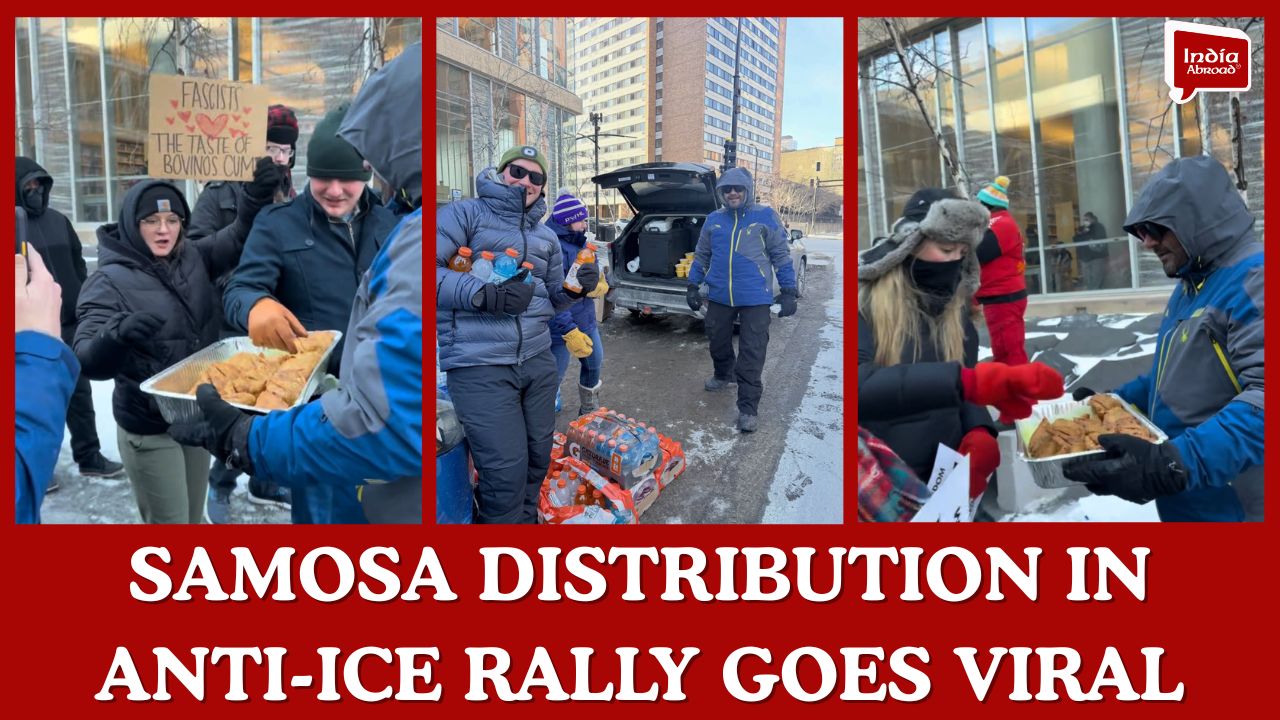 Samosa distribution in anti-ICE rally goes viral