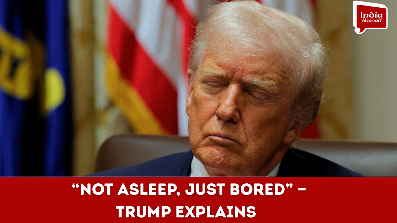 Trump blames boredom, not sleep, for closed eyes during cabinet meeting