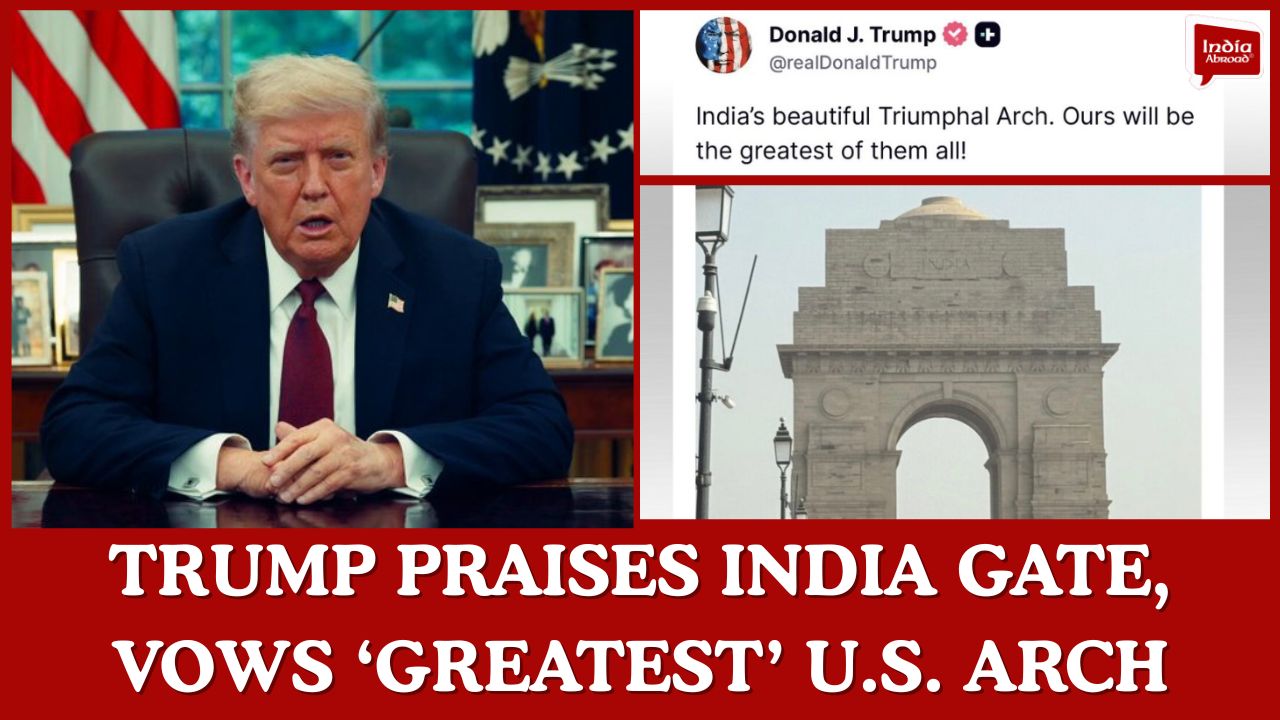 Trump Praises India Gate, Vows ‘Greatest’ U.S. Arch