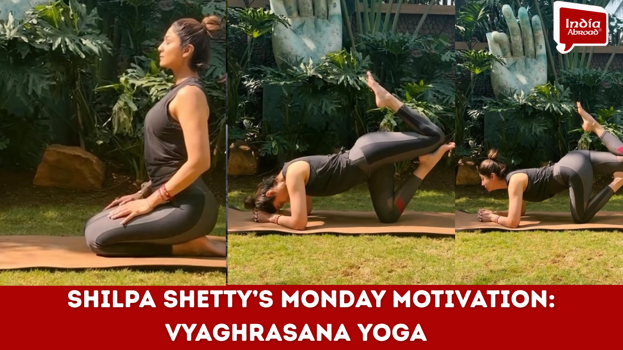 Shilpa Shetty shares her new Monday motivation, performs Vyaghrasana yoga