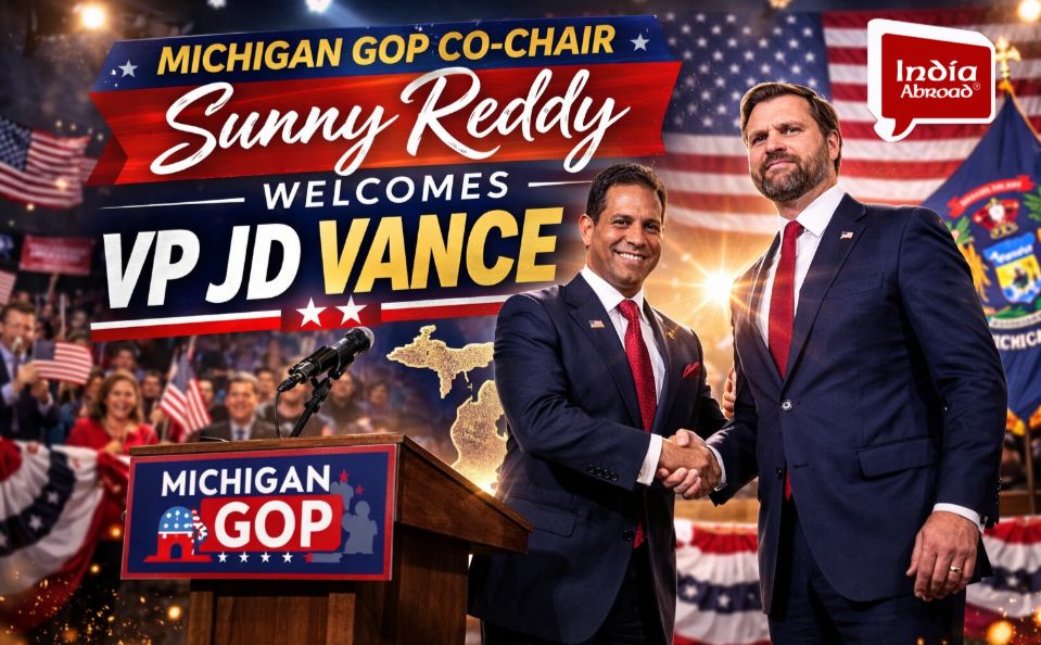 Michigan GOP co-chair Sunny Reddy welcomes JD Vance