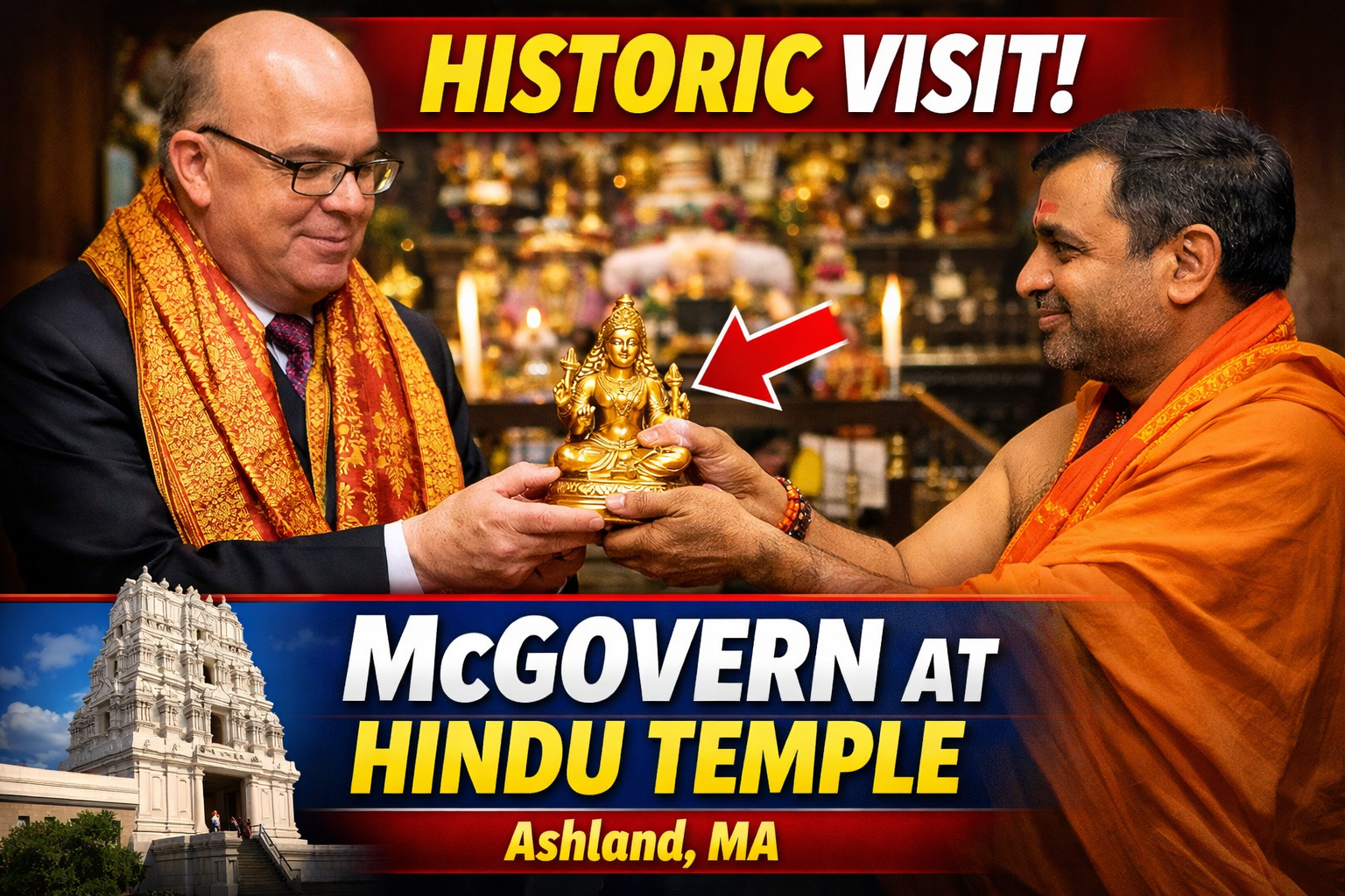 Rep. McGovern visits Massachusetts' Lakshmi temple India Abroad®