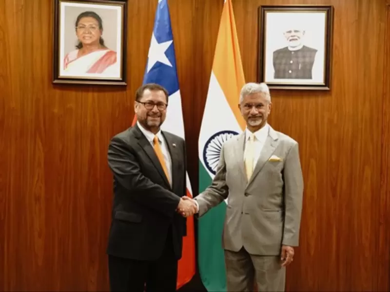  भारत के विदेश मंत्री एस. जयशंकर और चिली के विदेश मंत्री फ्रांसिस्को पेरेज मैकेना 