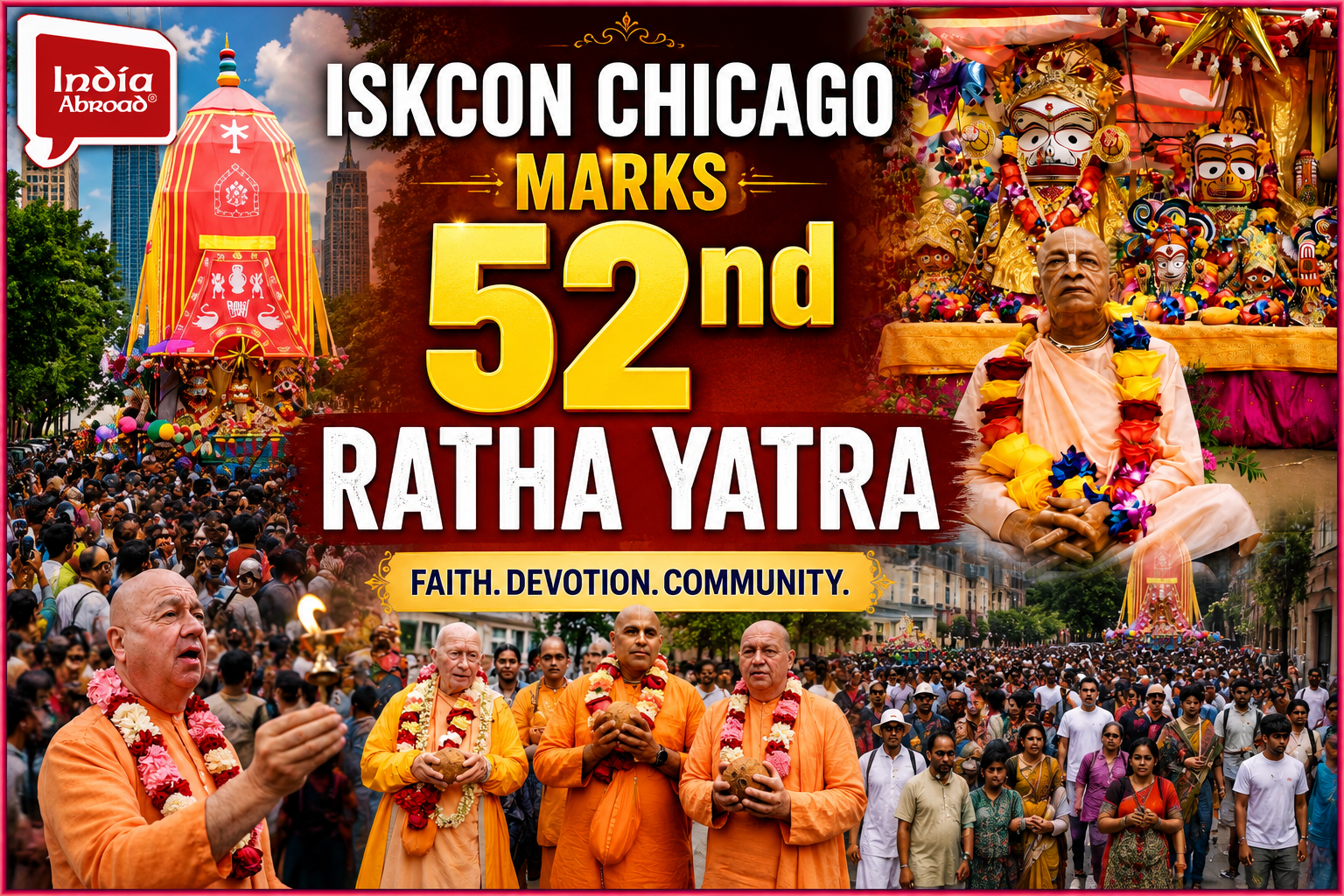 ISKCON Chicago marks 52nd Ratha Yatra