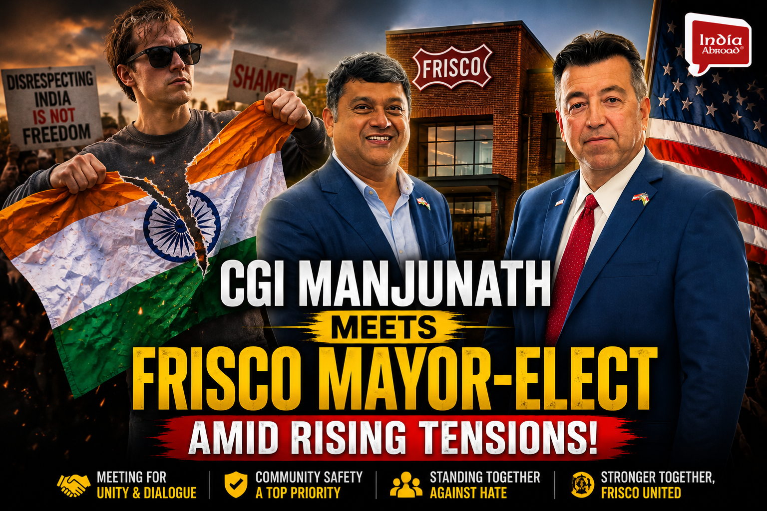 CGI Manjunath meets Frisco Mayor-elect amid rising tensions