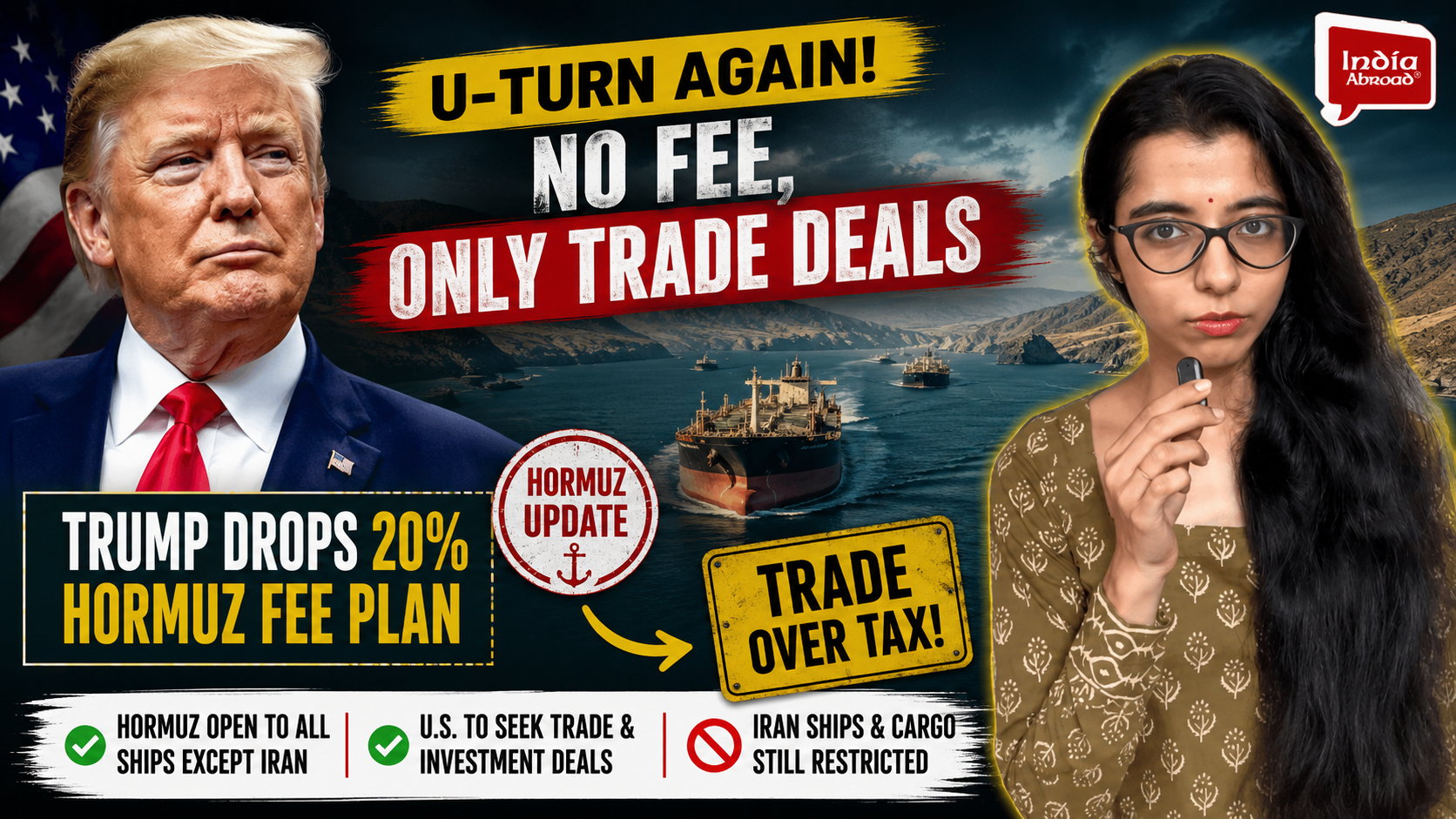 Trump U-Turn! 20% Hormuz Fee Gone in Just 24 Hours